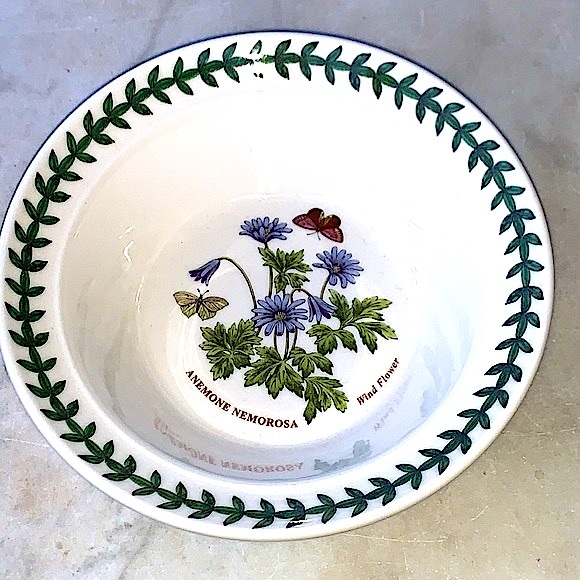 BOTANIC GARDEN BY PORTMEIRION WIND FLOWER OATMEAL CEREAL BOWL NEW ENGLAND - Picture 4 of 7